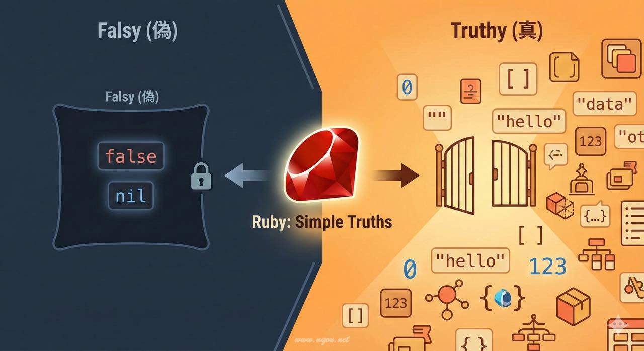 Featured image of post Rubyのfalsyな値は2つだけ — シンプルで明快な真偽判定