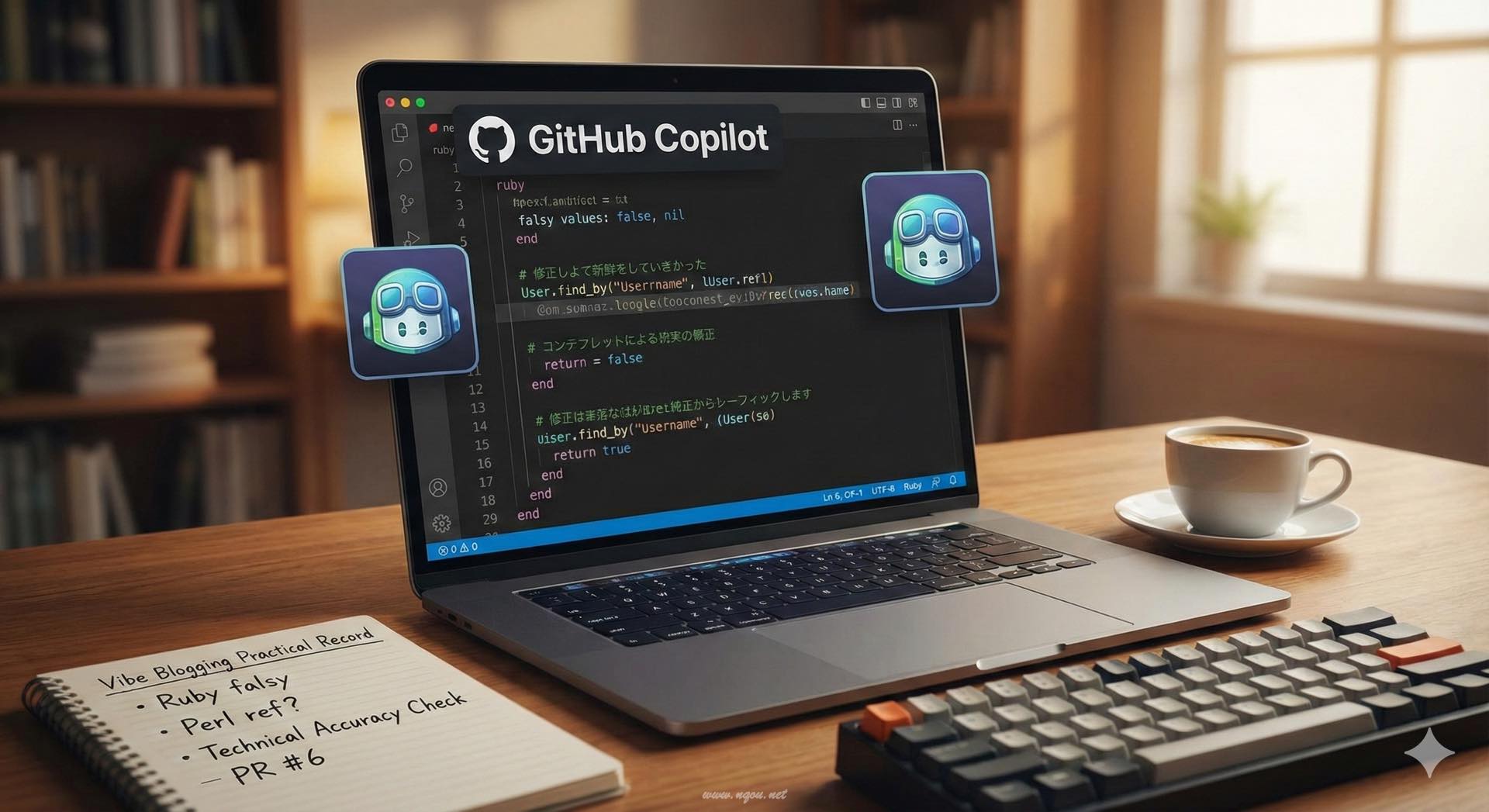 Featured image of post バイブ・ブロギング実践記録：Rubyのfalsy値の記事を作った時のこと