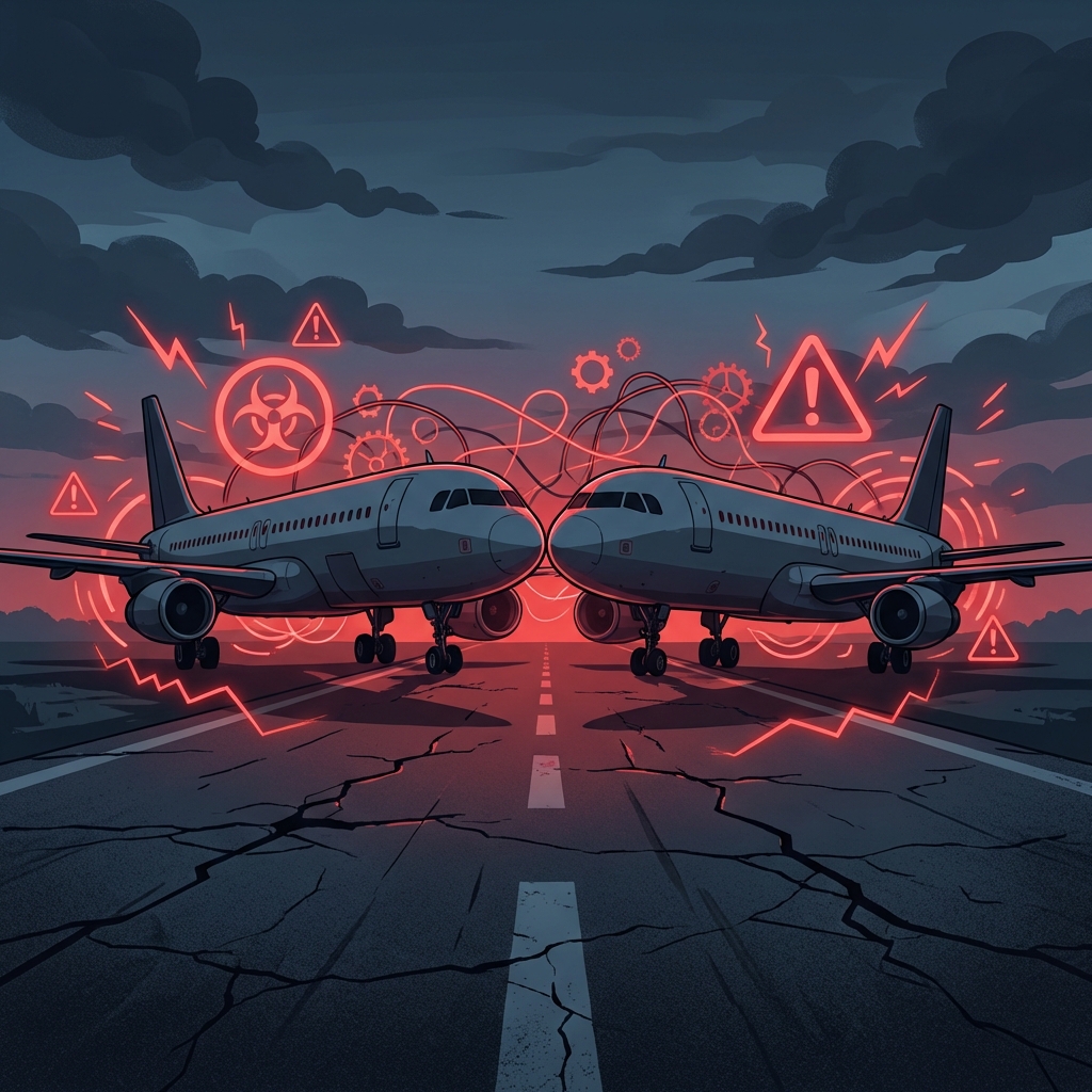 2機が衝突の危機