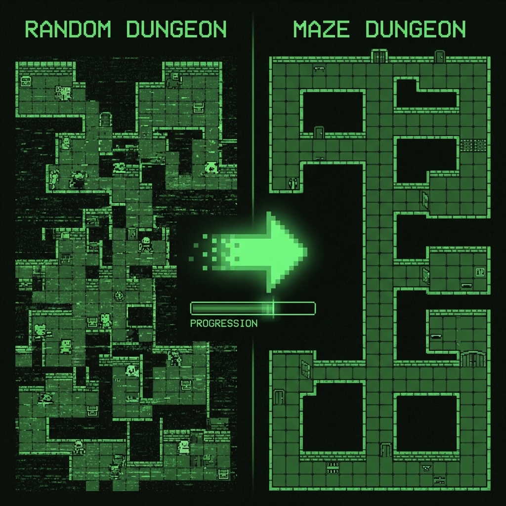 ランダムから迷路へ進化