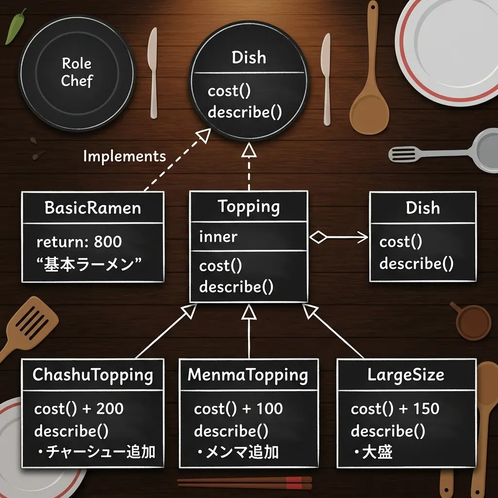 Decorator パターンのクラス図