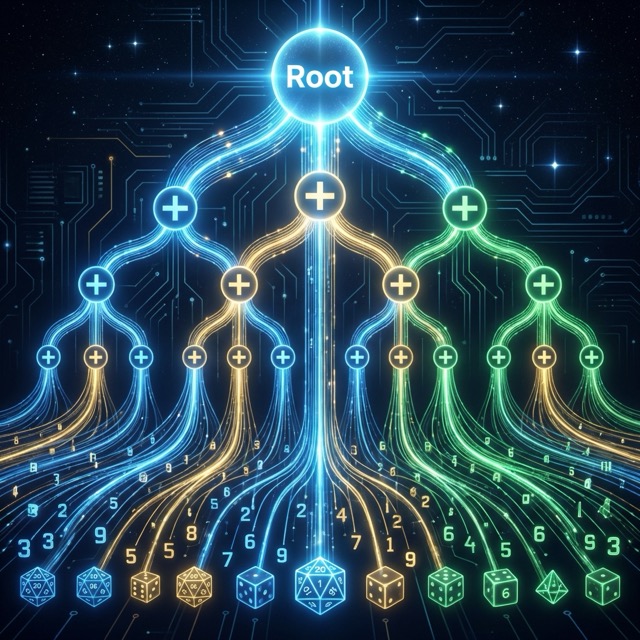 再帰的な評価のツリー構造