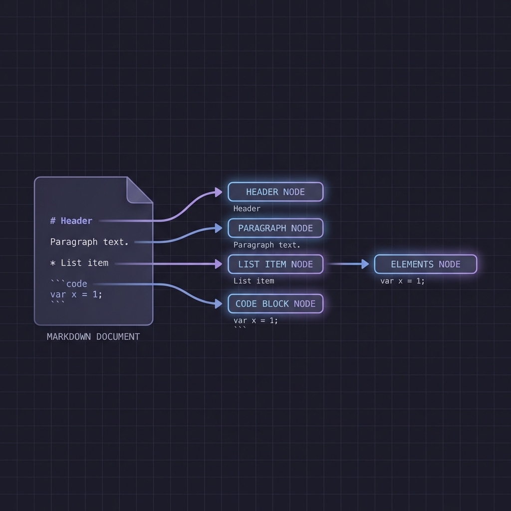 MarkdownドキュメントをElementオブジェクトにパースする流れ