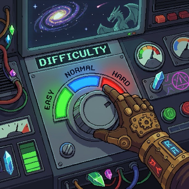 ダイヤルを回すだけで難易度が切り替わるコンソール