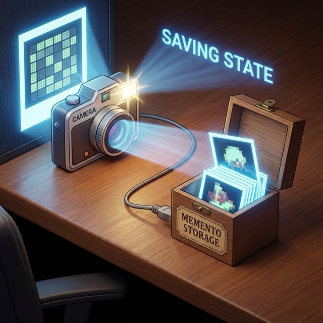 Mementoパターンの概念図