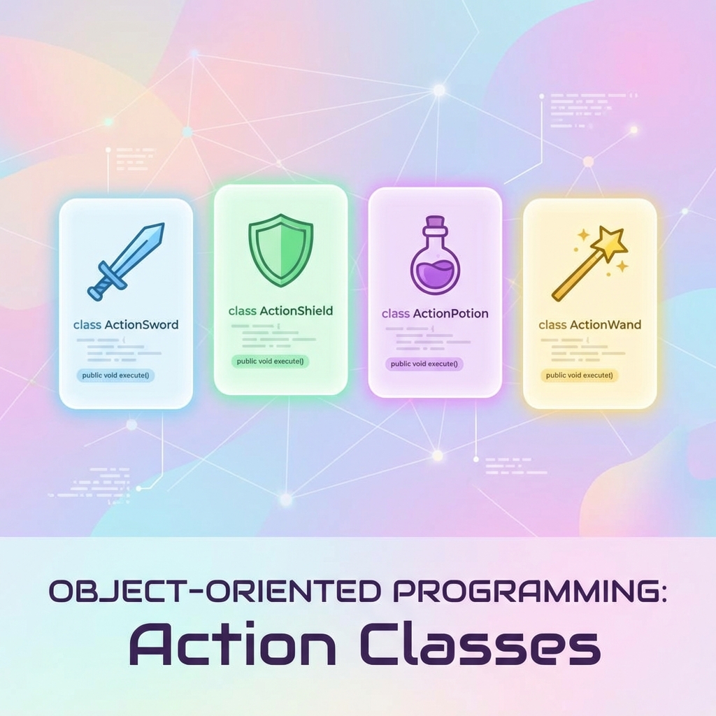 行動をクラスとして分離するイメージ