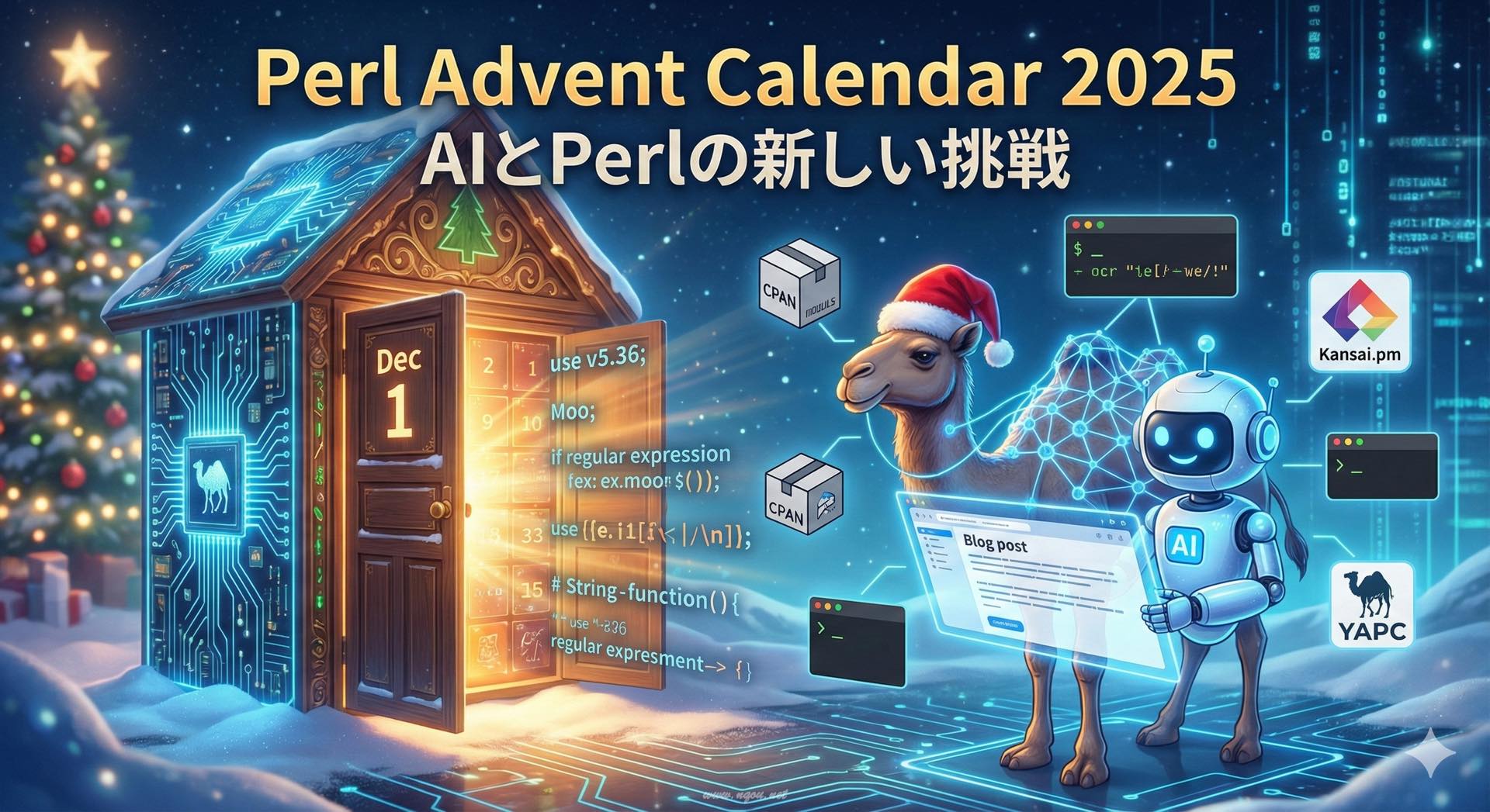 Featured image of post Perl Advent Calendar 2025 へようこそ！ - AIとPerlの新しい挑戦